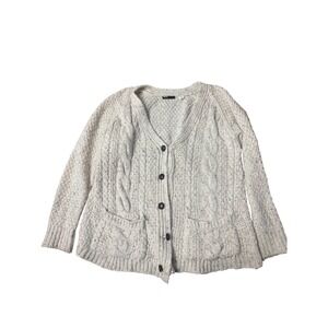 BDG Cream Cable Knit Button Front Cardigan Sweater Women's Size S